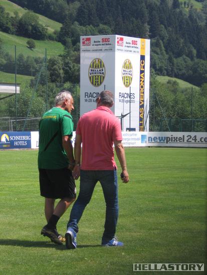 Mandorlini e Sogliano durante il Ritiro 2013
