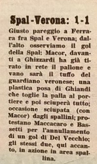 «PARI ESATTO TRA SPAL E VERONA SCIUPONE»