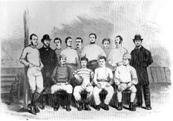 Una delle prime formazioni dello Sheffield FC, la squadra di calcio più antica del mondo