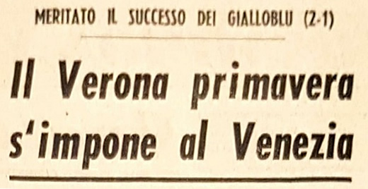 Il Verona primavera s'impone al Venezia